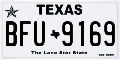TX license plate BFU9169