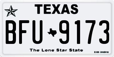 TX license plate BFU9173