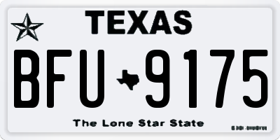 TX license plate BFU9175