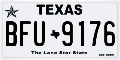 TX license plate BFU9176