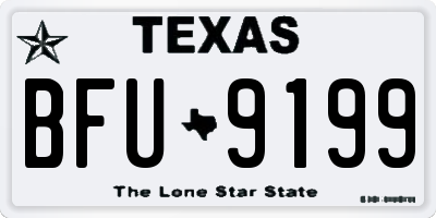 TX license plate BFU9199