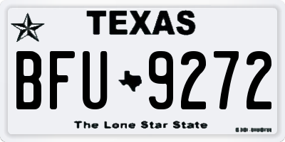 TX license plate BFU9272