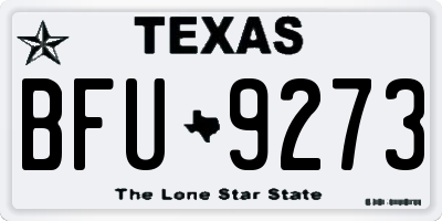 TX license plate BFU9273