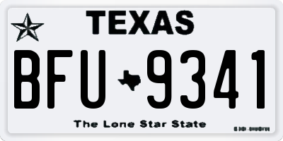 TX license plate BFU9341