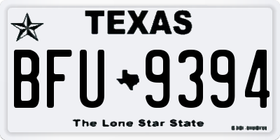 TX license plate BFU9394