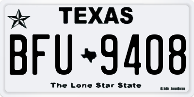 TX license plate BFU9408