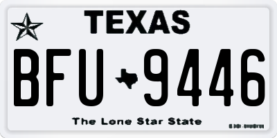 TX license plate BFU9446