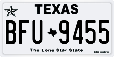 TX license plate BFU9455