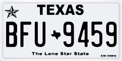 TX license plate BFU9459
