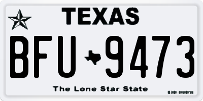 TX license plate BFU9473