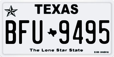 TX license plate BFU9495