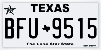 TX license plate BFU9515