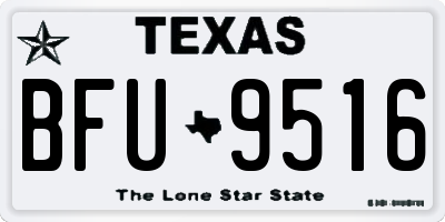 TX license plate BFU9516