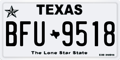 TX license plate BFU9518