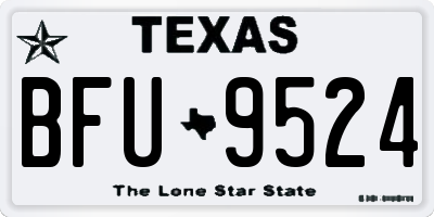 TX license plate BFU9524
