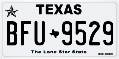 TX license plate BFU9529