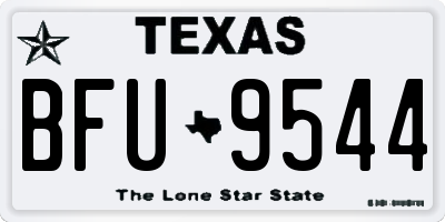 TX license plate BFU9544
