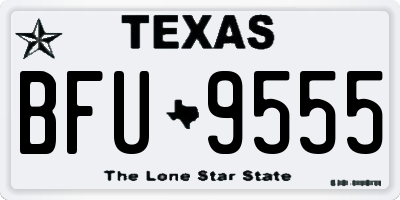 TX license plate BFU9555