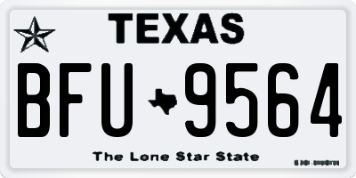 TX license plate BFU9564