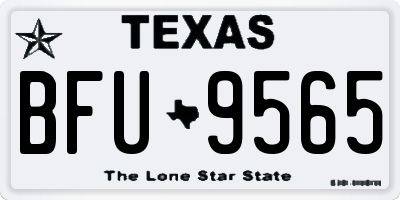 TX license plate BFU9565