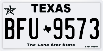 TX license plate BFU9573