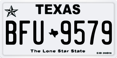 TX license plate BFU9579