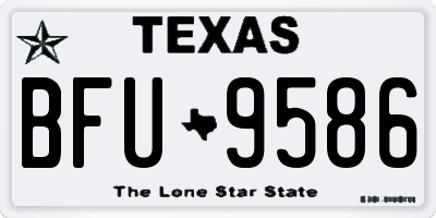 TX license plate BFU9586