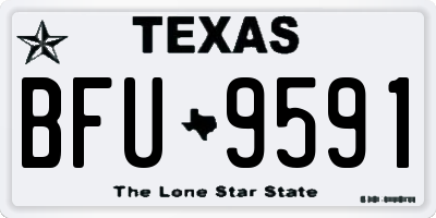 TX license plate BFU9591