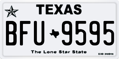 TX license plate BFU9595