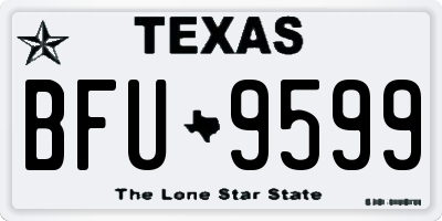 TX license plate BFU9599