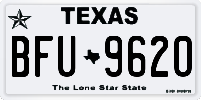 TX license plate BFU9620