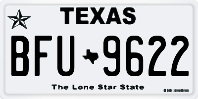 TX license plate BFU9622