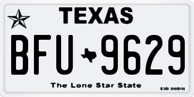 TX license plate BFU9629