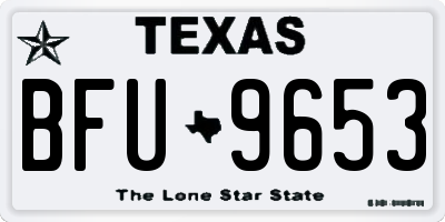 TX license plate BFU9653