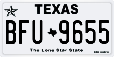 TX license plate BFU9655
