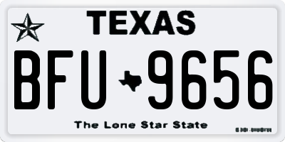 TX license plate BFU9656