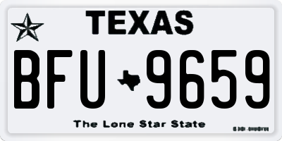 TX license plate BFU9659