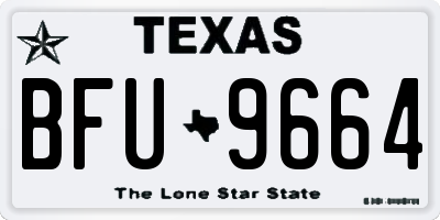 TX license plate BFU9664