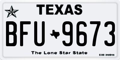 TX license plate BFU9673