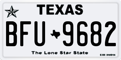 TX license plate BFU9682