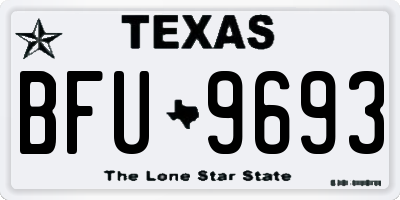 TX license plate BFU9693