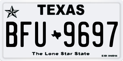 TX license plate BFU9697