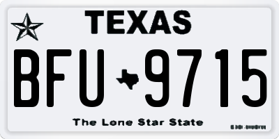 TX license plate BFU9715