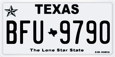 TX license plate BFU9790