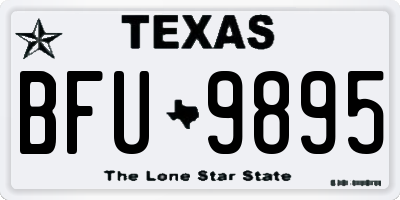 TX license plate BFU9895