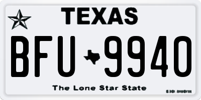 TX license plate BFU9940