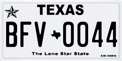 TX license plate BFV0044