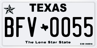 TX license plate BFV0055