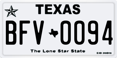 TX license plate BFV0094