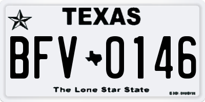 TX license plate BFV0146